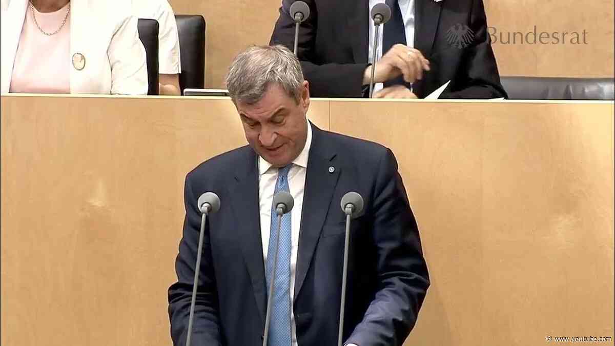 Rede: Ministerpräsident Dr. Markus Söder im Bundesrat zum GKV-Beitragssatzstabilisierungsgesetz