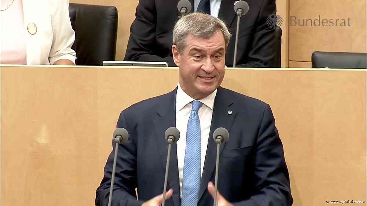 Rede: Ministerpräsident Dr. Markus Söder im Bundesrat am 10.7.2026 zum Infrastruktur-Zukunftsgesetz