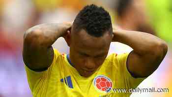 Colombia star 'goes into hiding' after receiving death threats over costly World Cup miss... 32 years on from chilling murder of former defender