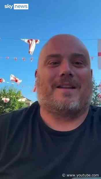 England super fan shows flag-filled estate