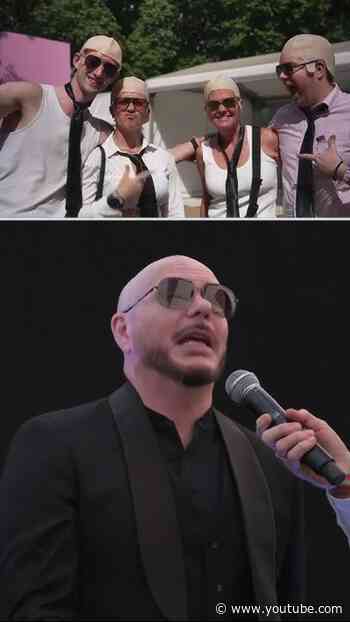'We did it baldies!': Pitbull fans break world record