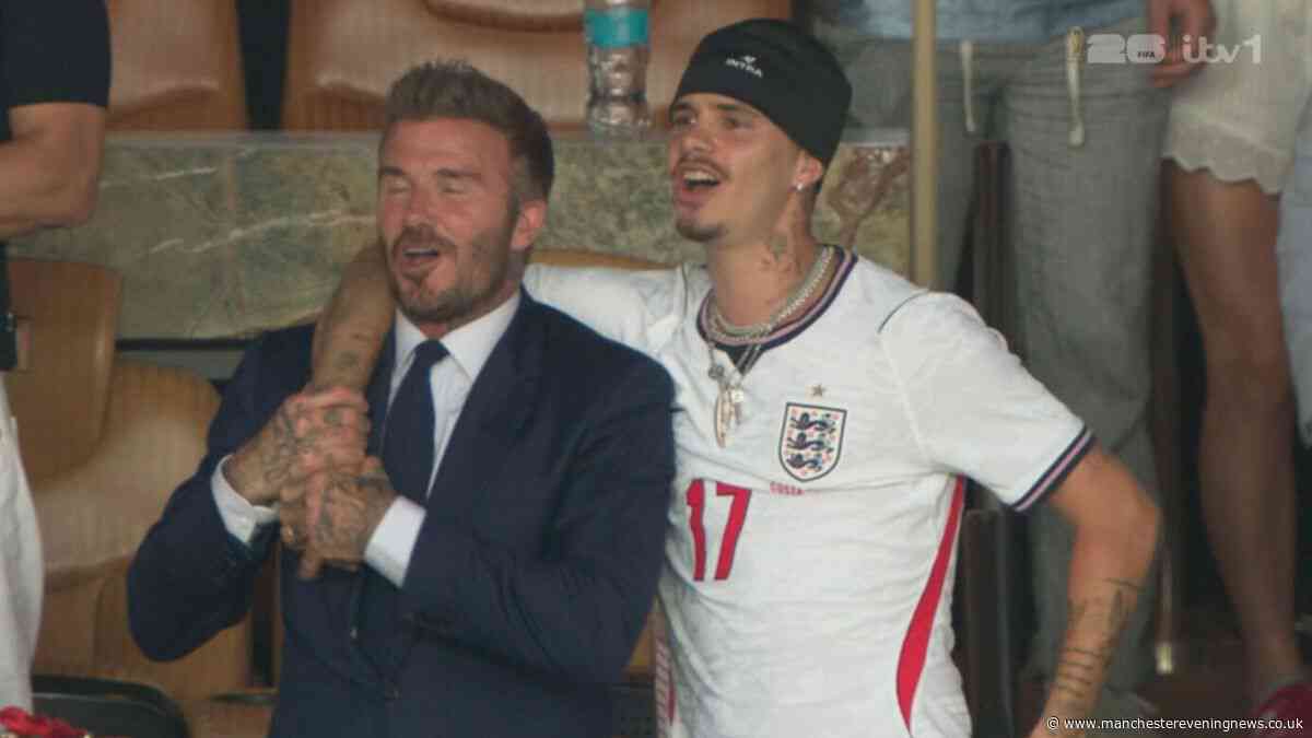 David Beckham belts out Wonderwall with kids after England World Cup win - without estranged son Brooklyn