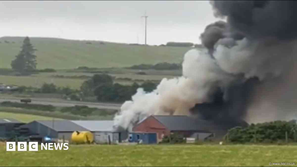 Firefighters battle blaze overnight at industrial estate