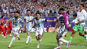 Argentina survive again to book England semifinal