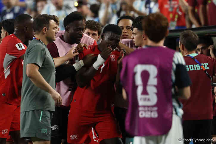 📹 New rule causes red card in Switzerland v Argentina, player distraught