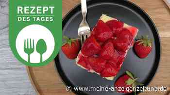 Erdbeerkuchen mit Biskuitboden und Pudding – der fruchtige Klassiker im Sommer