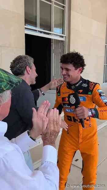 Lando's championship celebration at Goodwood 🏆