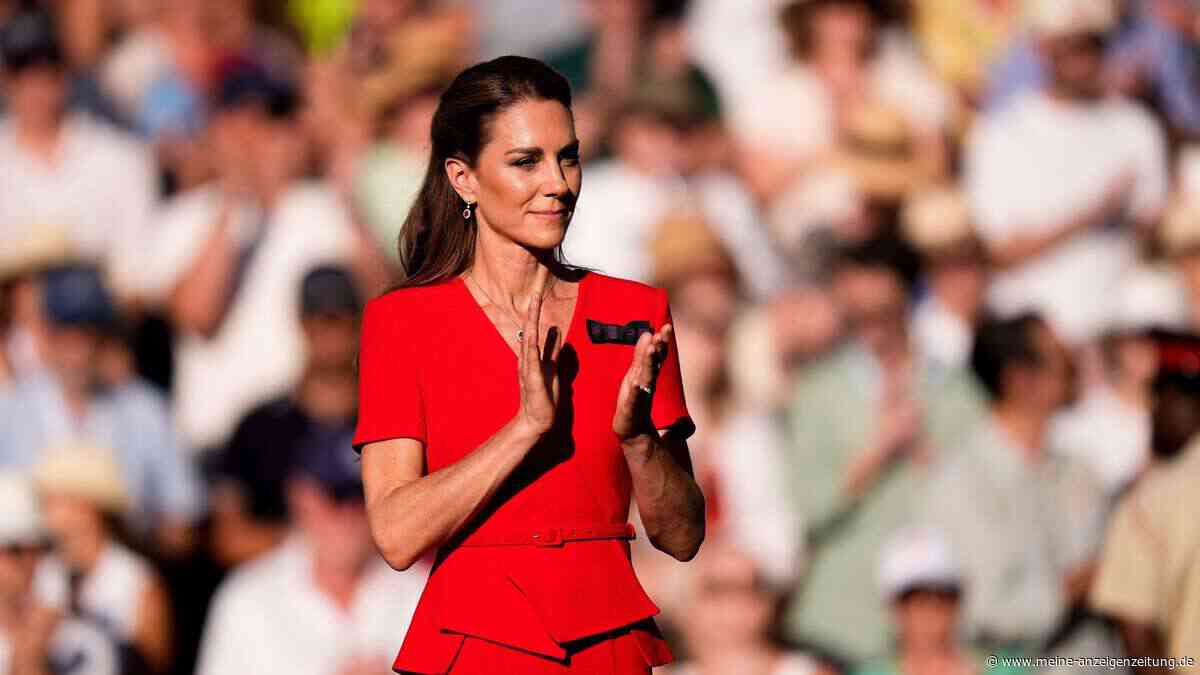 Prinzessin Kate ganz in Rot: Beim Damenfinale in Wimbledon verrät sie Prinz Louis’ großen Wunsch