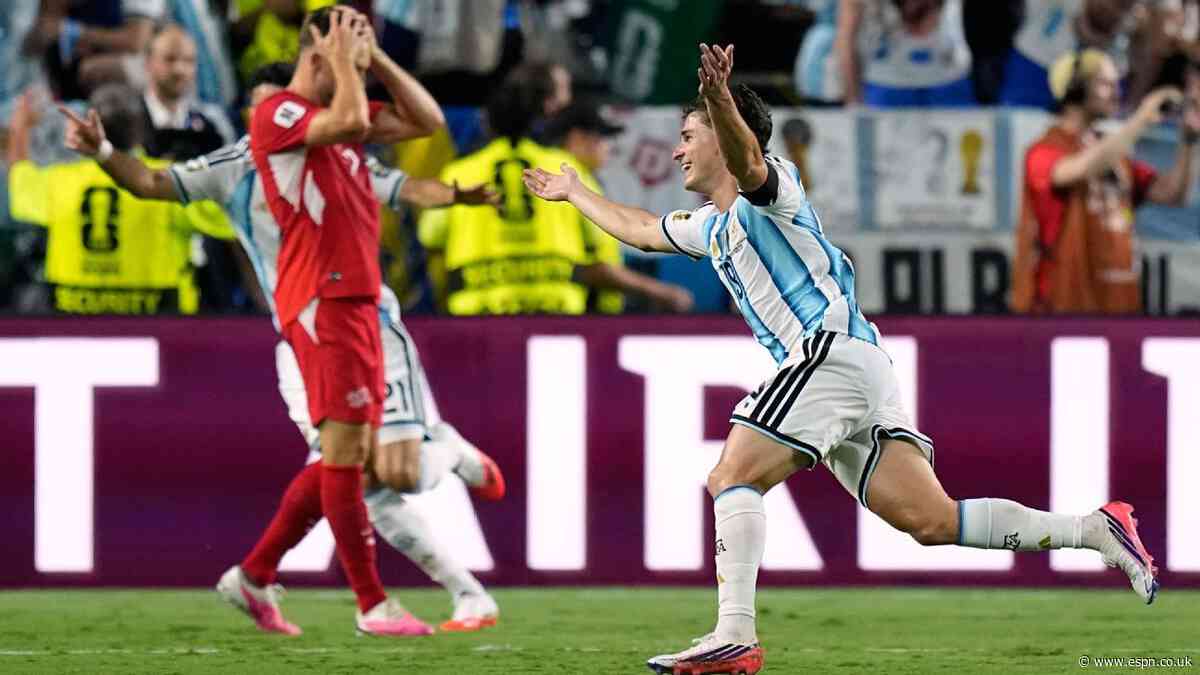 Álvarez's screamer a 'huge release' for Argentina