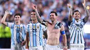 Lionel Messi sends message to England players with X-rated reaction after Argentina win