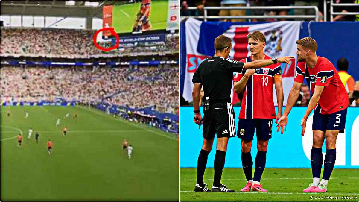 “Il pallone è caduto dritto dal cielo e ha cambiato direzione, il cavo della spider cam ha fatto assist”: mistero sul pareggio dell’Inghilterra, la Norvegia furiosa ma la Fifa nega tutto