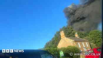 Firefighters tackle blaze on industrial estate