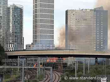 Stratford station remains partially closed as fire near tracks causes travel chaos