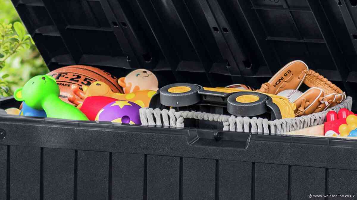 'Amazing value' weatherproof 2-in-1 outdoor storage box 'looks great in garden'