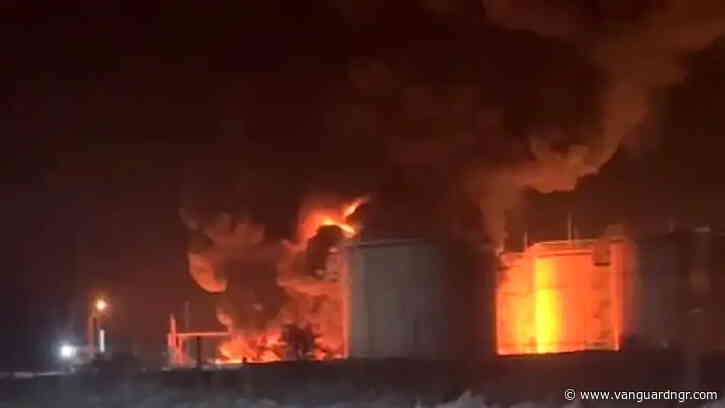 Ukraine sets Russian refinery ablaze in fresh drone attack
