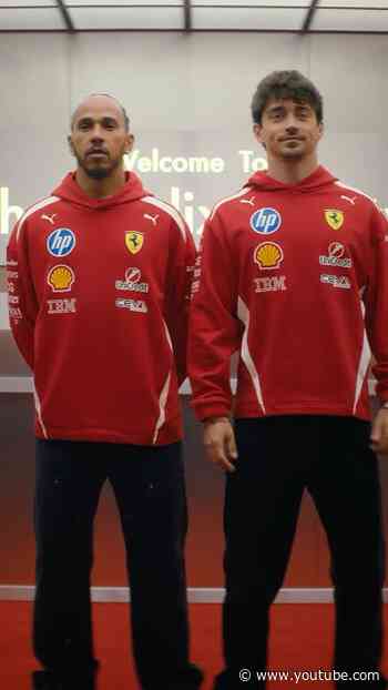 Lewis Hamilton and Charles Leclerc in the Shell Helix Facility 💪