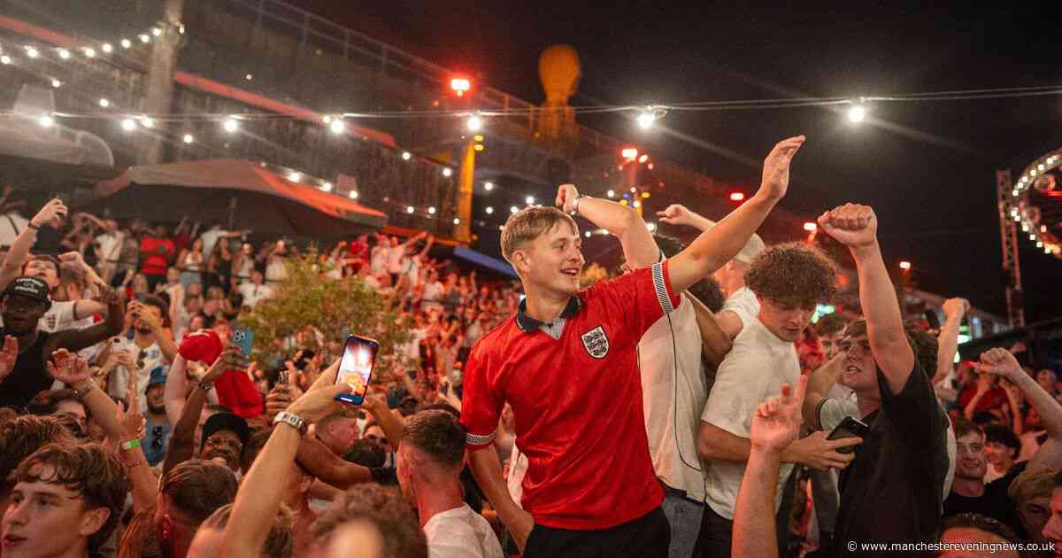 Hey Jude! 25 spectacular photos as 13,000 England fans taken on emotional rollercoaster in Manchester city centre