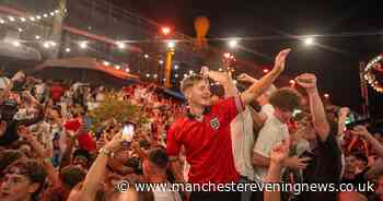 Hey Jude! 25 spectacular photos as 13,000 England fans taken on emotional rollercoaster in Manchester city centre