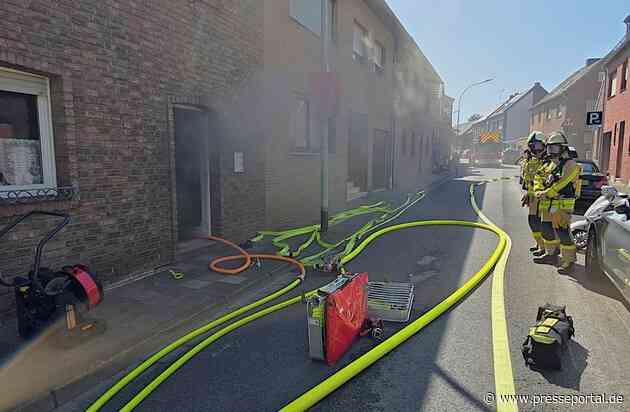 FW Grevenbroich: Schnelles Eingreifen der Grevenbroicher Feuerwehr bei Kellerbrand verhindert großen Schaden / Wäschetrockner in Brand geraten