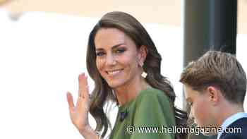 Smiling Princess Kate joined by husband Prince William and children Prince George and Princess Charlotte on final day of Wimbledon