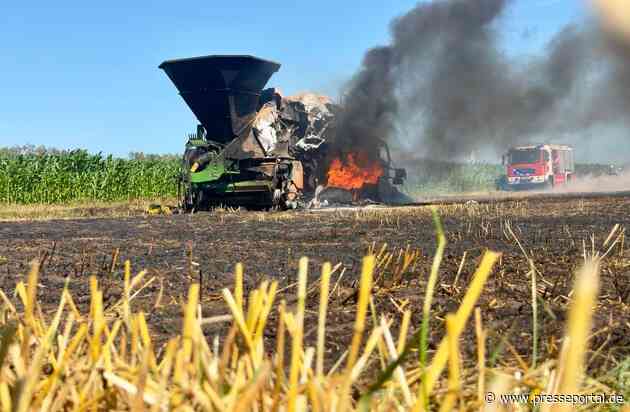 FW-OLL: Kleinflugzeug meldet Flächenbrand - Feuerwehren verhindern Übergreifen auf landwirtschaftlichen Betrieb