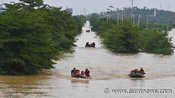 Mud and debris left behind after deadly floods in southern China