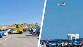 999 crews including search helicopter and RNLI attend Seaton Carew