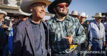 ‘It’s looking good’: Carney chats pipelines while mingling at Calgary Stampede