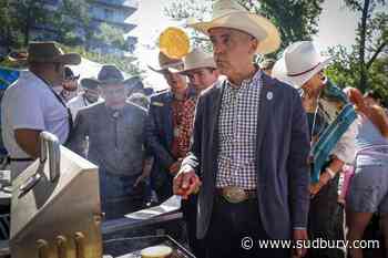 'I've been training all year': Carney masters the art of flipping Stampede flapjacks