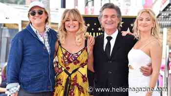 Kurt Russell's son Boston seen in rare photo from family vacation with Goldie Hawn