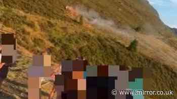 UK wildfire believed to have been started by 'youths setting off fireworks'