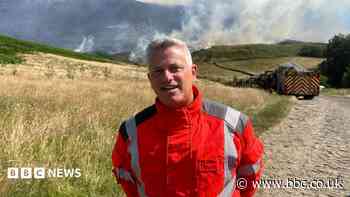Firefighters tackling large moorland blaze