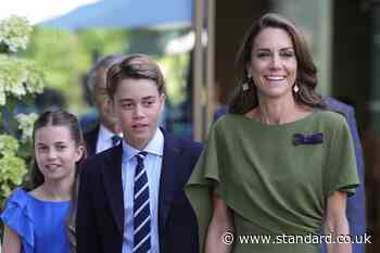 Kate all smiles as she brings Prince George and Princess Charlotte to Wimbledon