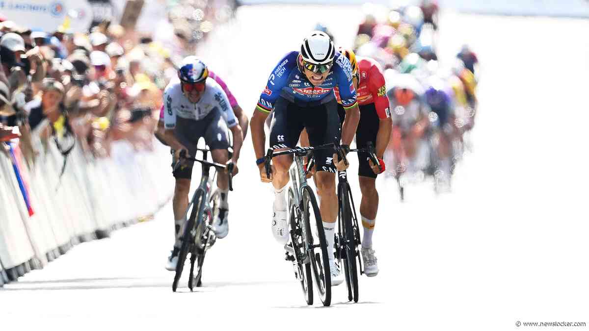 Mathieu van der Poel na fenomenale ritzege kritisch op jagende ploeg van Tadej Pogacar: ’De kunst is om niet te panikeren’