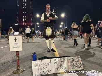 Why the Bluesfest bagpiper is saying goodbye