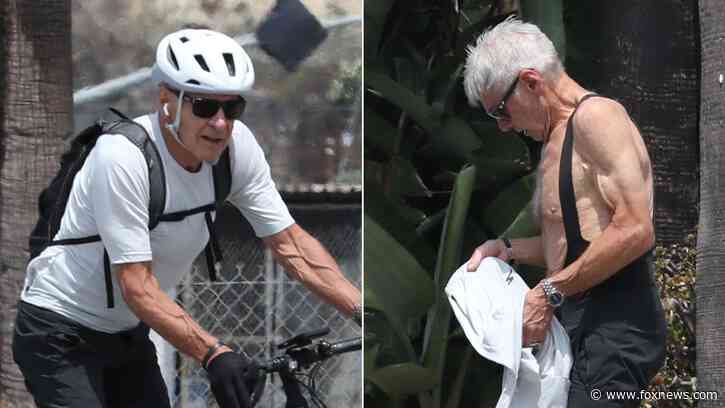 Harrison Ford turns heads with toned physique during Los Angeles bike ride