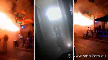 Huge blaze rips through Bangkok pub