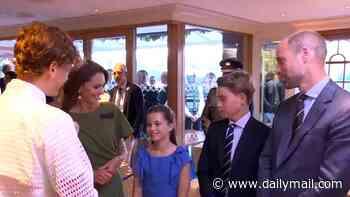 Sinner holds court with the Waleses! Wimbledon winner is congratulated by Princess Kate, Prince William, and young royals George and Charlotte after retaining trophy