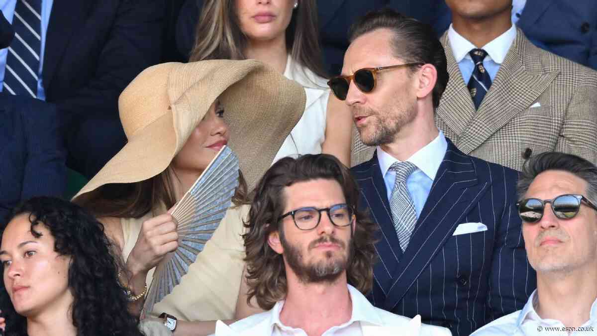 Tom Hiddleston, Andrew Garfield and more celebs in attendance at Wimbledon 2026