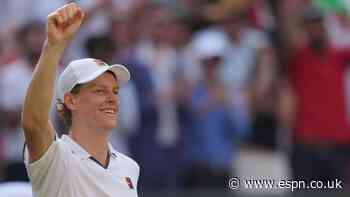 Sinner to play for 2nd Wimbledon title vs. Zverev