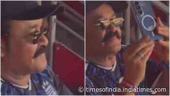 Mohanlal spotted at FIFA World Cup quarterfinal