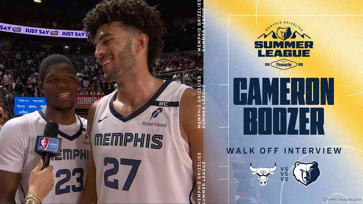"I'm glad he's on my team" Cameron Boozer Walk Off Interview | Grizzlies vs. Bulls