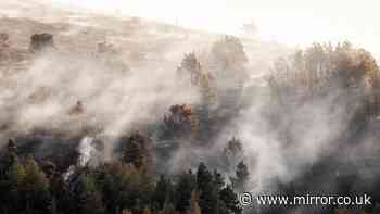 Fire crews declare 'major incident' as blaze rips through moorland near UK national park