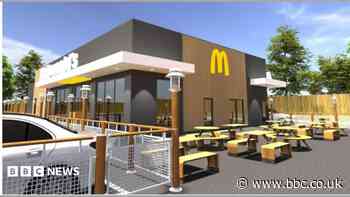 Plan in for fast-food restaurant and drive-through