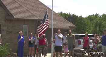 Choctaw Mayor presented with a flagpole from non-profit