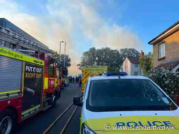 Huge fire damages homes and gardens in east London closing train lines and sparking evacuations