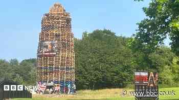 Anti-immigration messages placed on bonfires