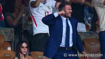 Cheeky David Beckham responds to Victoria becoming an instant meme after failing to react to Jude Bellingham's England goal as fans brand her 'iconic Posh'