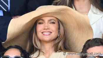 Jennifer Lopez's giant Wimbledon sunhat is branded 'inappropriate' as she blocks the view while enjoying her fashion moment