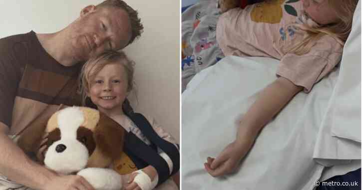 Strictly star shares gruesome picture of daughter’s arm broken out of place